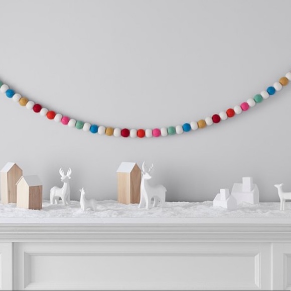 Pottery Barn Kids Other - Pottery Barn Kids Multi Felted Ball Garland